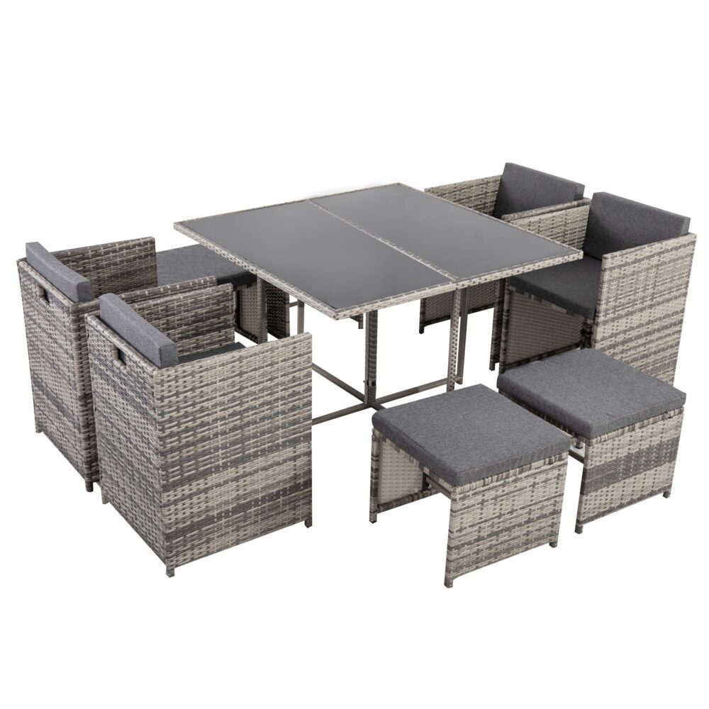 Outdoor Dining Set Grey-8 Seater