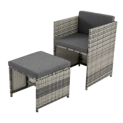 Outdoor Dining Set Grey-8 Seater