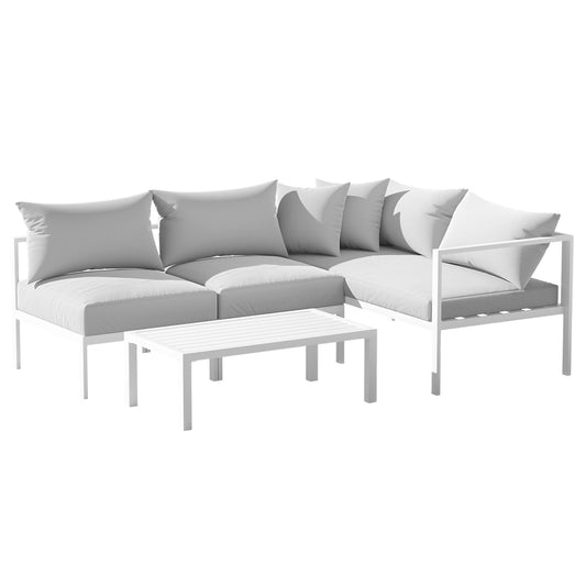 Outdoor Sofa Set Aluminium Lounge Setting-4 Seater