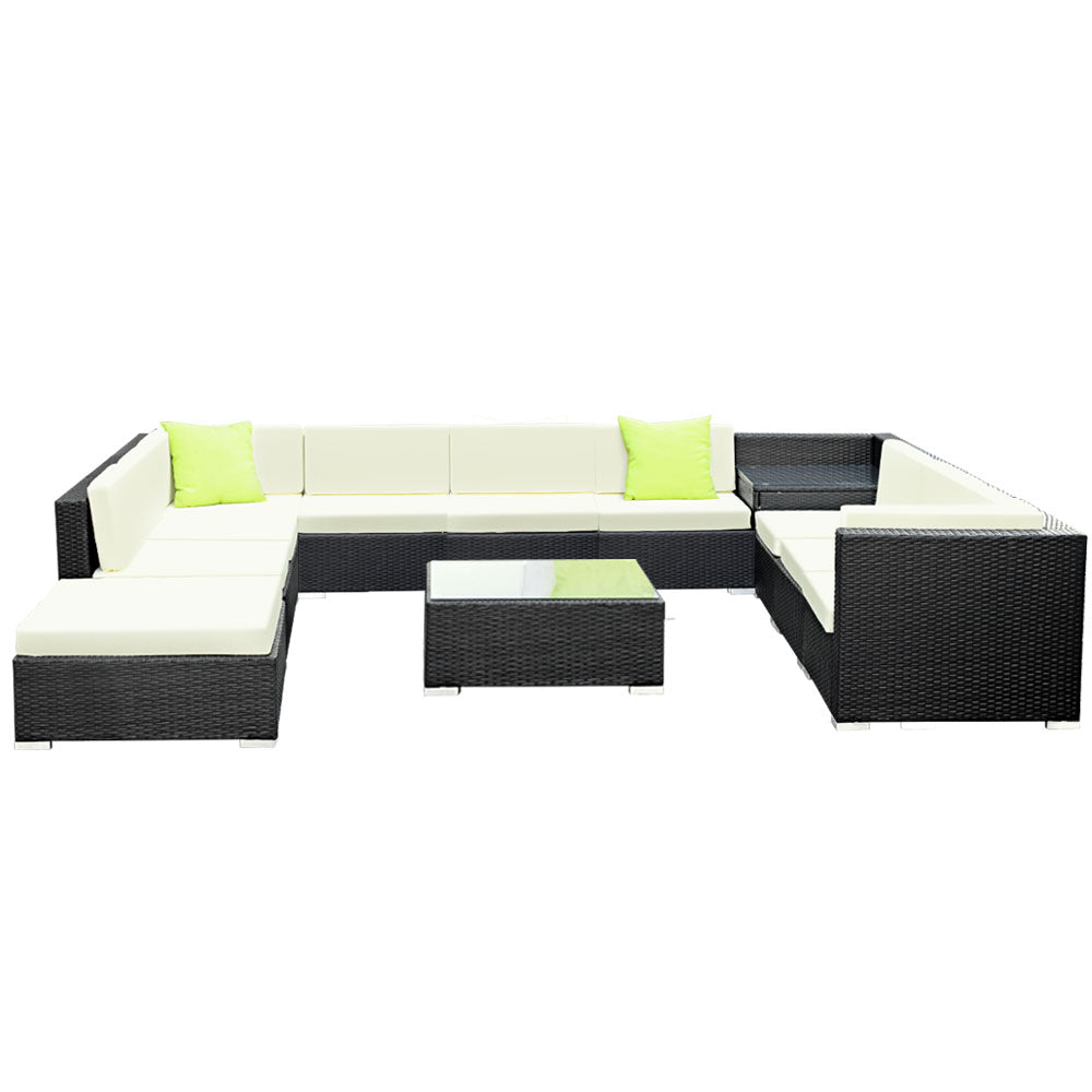 Outdoor Furniture Sofa Set Wicker Garden Patio Lounge 12PC