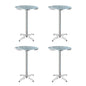 Gardeon Set of 4 Outdoor Bar Table Aluminium Round 70/110CM