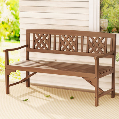 Gardeon Outdoor Garden Bench Wooden Chair 3 Seat Patio Furniture Lounge Natural