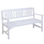 Gardeon Outdoor Garden Bench Wooden Chair 3 Seat Patio Furniture Lounge White