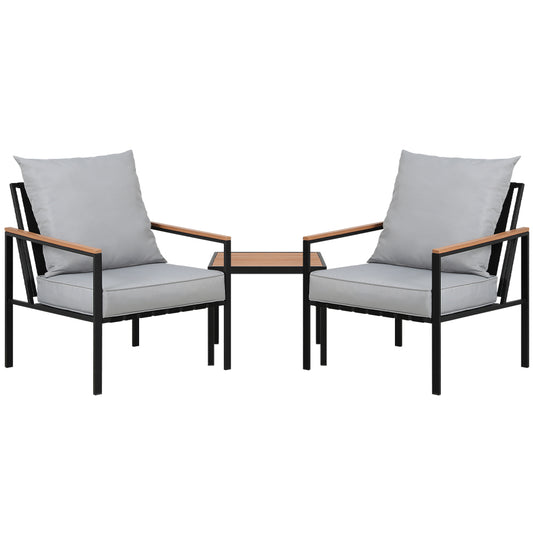 Outdoor Furniture Bistro Set Chairs-Table-Cushions